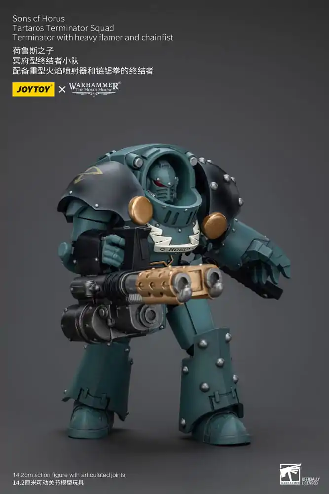 Warhammer The Horus Heresy Actionfigur 1/18 Tartaros Terminator Squad Terminator With Heavy Flamer And Chainfist 12 cm termékfotó