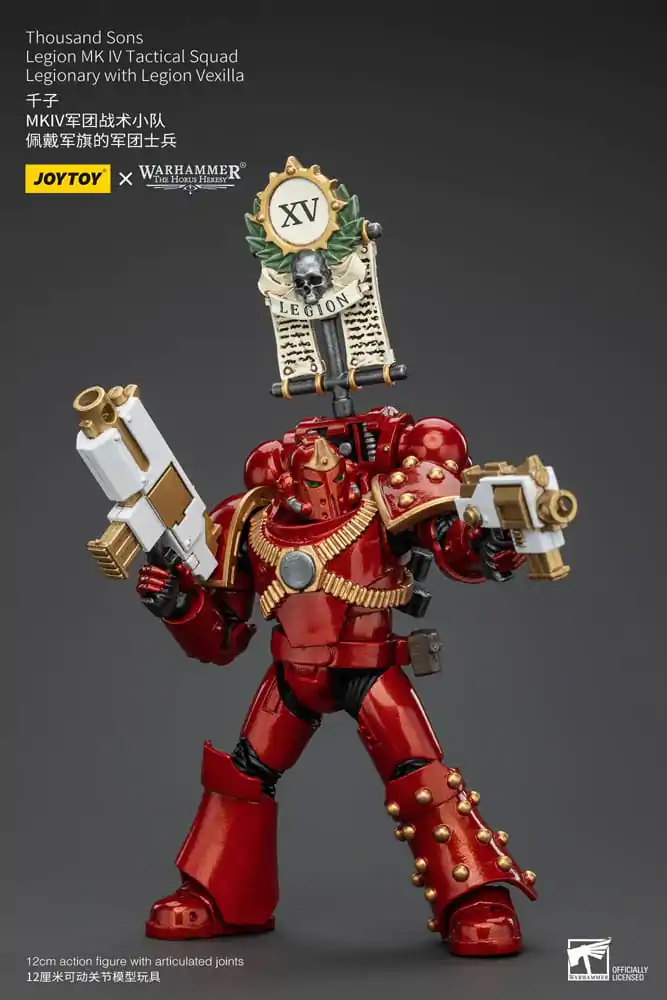 Warhammer The Horus Heresy Actionfigur 1/18 Thousand Sons Legion MK IV Tactical Squad Legionary with Legion Vexilla 12 cm termékfotó