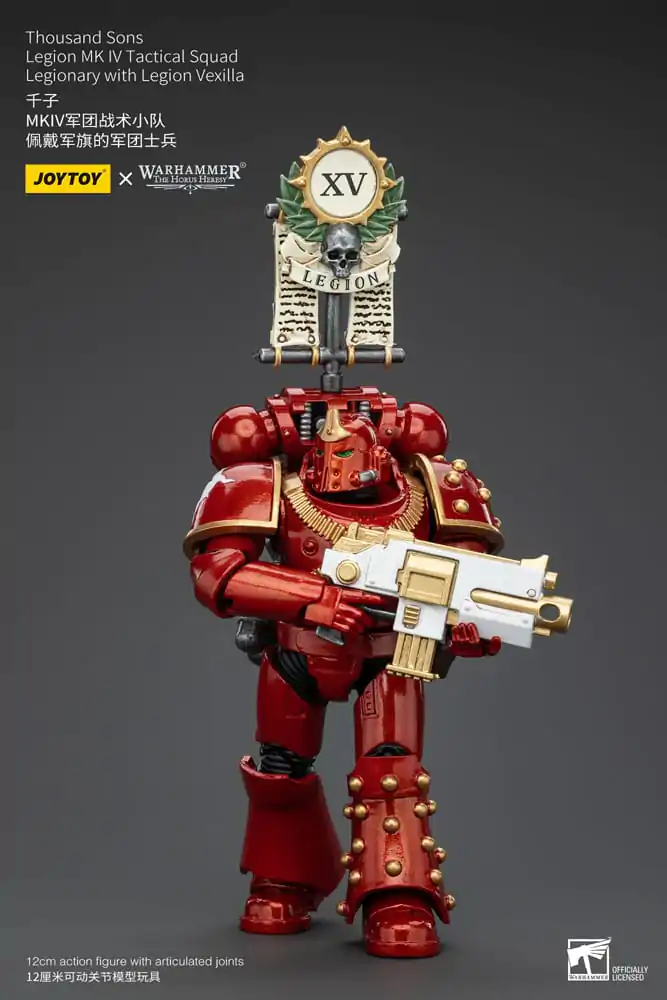 Warhammer The Horus Heresy Actionfigur 1/18 Thousand Sons Legion MK IV Tactical Squad Legionary with Legion Vexilla 12 cm termékfotó