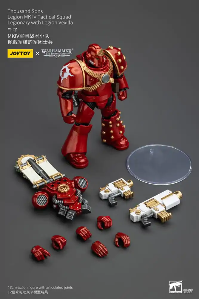 Warhammer The Horus Heresy Actionfigur 1/18 Thousand Sons Legion MK IV Tactical Squad Legionary with Legion Vexilla 12 cm termékfotó