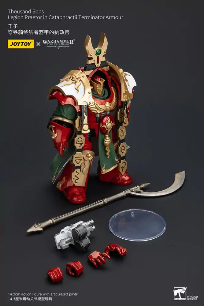 Warhammer The Horus Heresy Actionfigur 1/18 Thousand sons Legion Praetor in Cataphractii Terminator Armour 12 cm Produktfoto