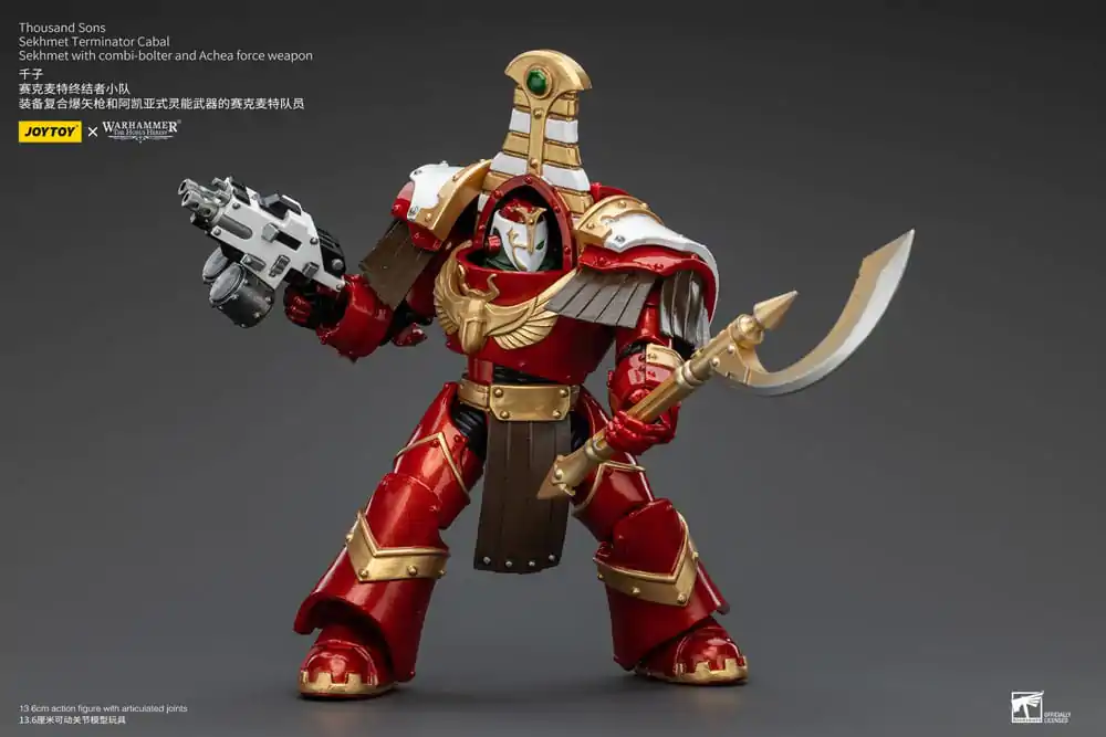 Warhammer The Horus Heresy Actionfigur 1/18 Thousand Sons Sekhmet Terminator Cabal Sekhmet with Combi-Bolter and Achea Force Weapon 14 cm termékfotó