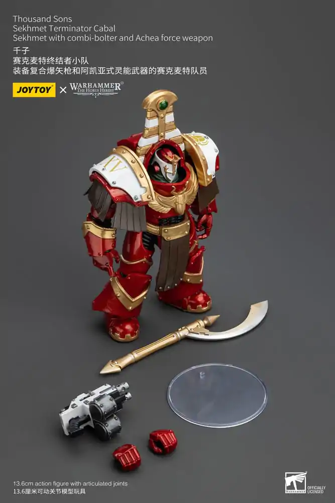 Warhammer The Horus Heresy Actionfigur 1/18 Thousand Sons Sekhmet Terminator Cabal Sekhmet with Combi-Bolter and Achea Force Weapon 14 cm termékfotó