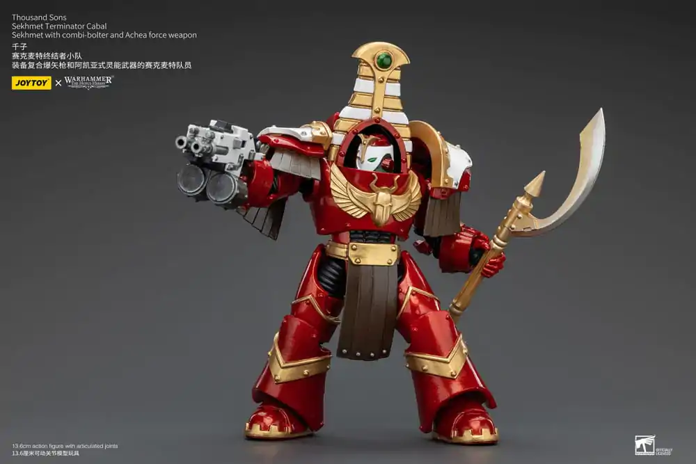 Warhammer The Horus Heresy Actionfigur 1/18 Thousand Sons Sekhmet Terminator Cabal Sekhmet with Combi-Bolter and Achea Force Weapon 14 cm termékfotó