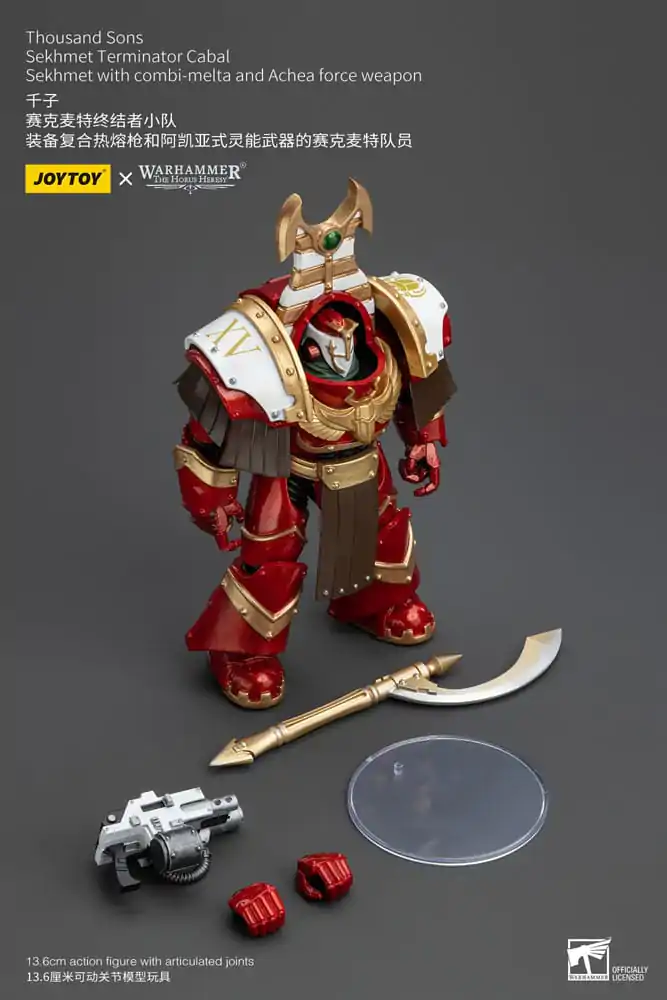 Warhammer The Horus Heresy Actionfigur 1/18 Thousand Sons Sekhmet Terminator Cabal Sekhmet with Combi-Melta and Achea Force Weapon 14 cm termékfotó