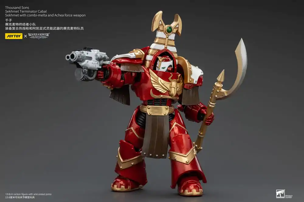 Warhammer The Horus Heresy Actionfigur 1/18 Thousand Sons Sekhmet Terminator Cabal Sekhmet with Combi-Melta and Achea Force Weapon 14 cm termékfotó