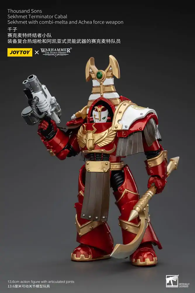 Warhammer The Horus Heresy Actionfigur 1/18 Thousand Sons Sekhmet Terminator Cabal Sekhmet with Combi-Melta and Achea Force Weapon 14 cm termékfotó