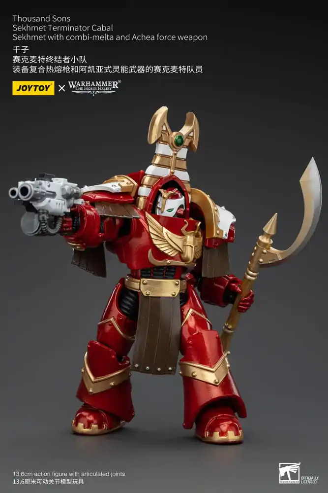 Warhammer The Horus Heresy Actionfigur 1/18 Thousand Sons Sekhmet Terminator Cabal Sekhmet with Combi-Melta and Achea Force Weapon 14 cm termékfotó