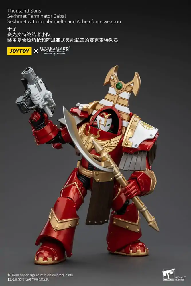 Warhammer The Horus Heresy Actionfigur 1/18 Thousand Sons Sekhmet Terminator Cabal Sekhmet with Combi-Melta and Achea Force Weapon 14 cm termékfotó