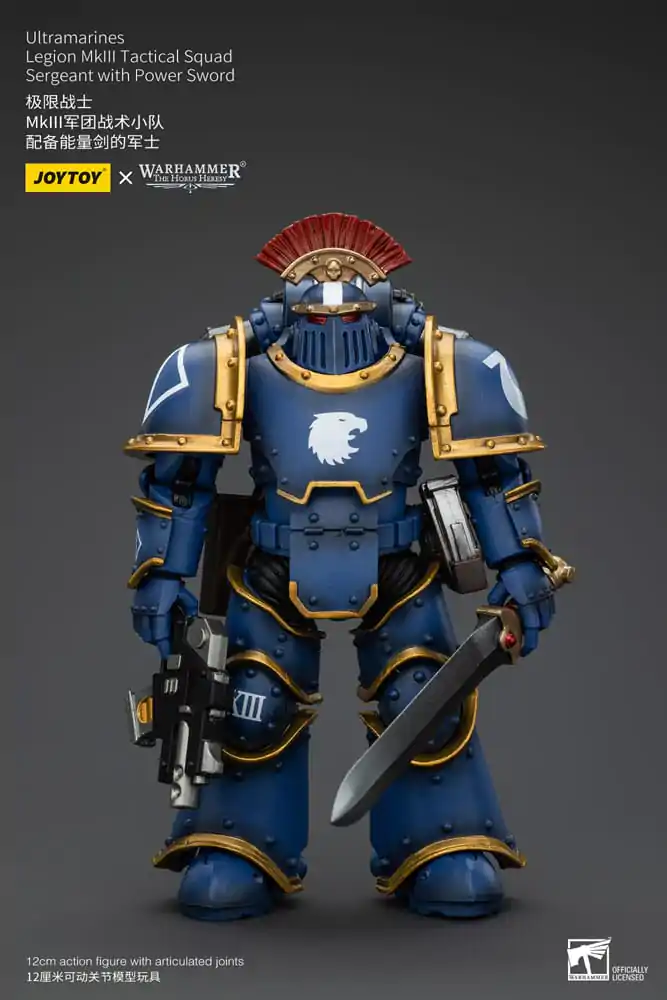 Warhammer The Horus Heresy Actionfigur 1/18 Ultramarines Legion MKIII Tactical Squad Sergeant with Power Sword 12 cm termékfotó