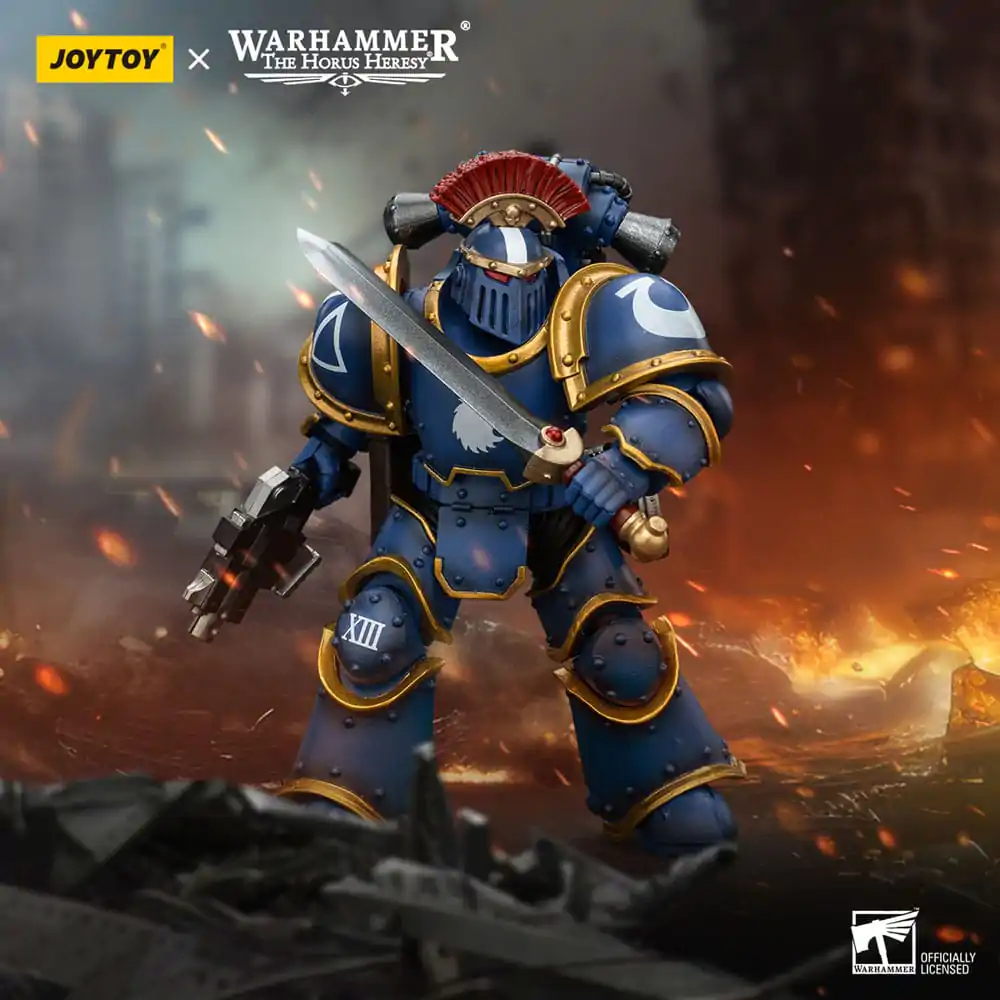 Warhammer The Horus Heresy Actionfigur 1/18 Ultramarines Legion MKIII Tactical Squad Sergeant with Power Sword 12 cm termékfotó