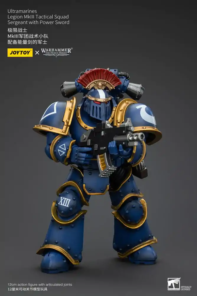 Warhammer The Horus Heresy Actionfigur 1/18 Ultramarines Legion MKIII Tactical Squad Sergeant with Power Sword 12 cm termékfotó