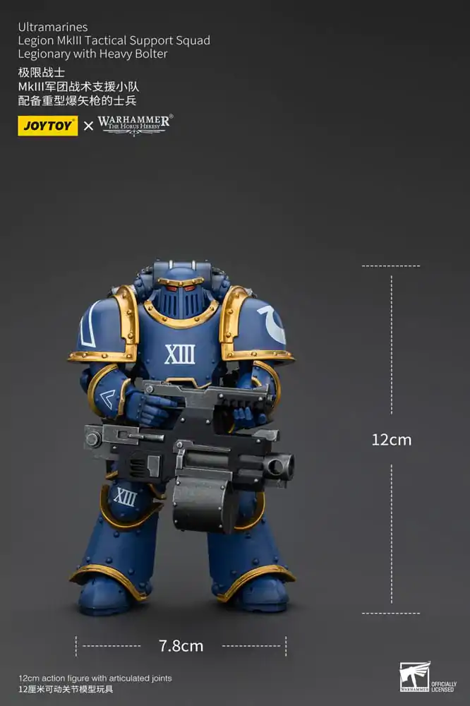 Warhammer The Horus Heresy Actionfigur 1/18 Ultramarines Legion MKIII Tactical Support Squad Legionary with Heavy Bolter 12 cm termékfotó