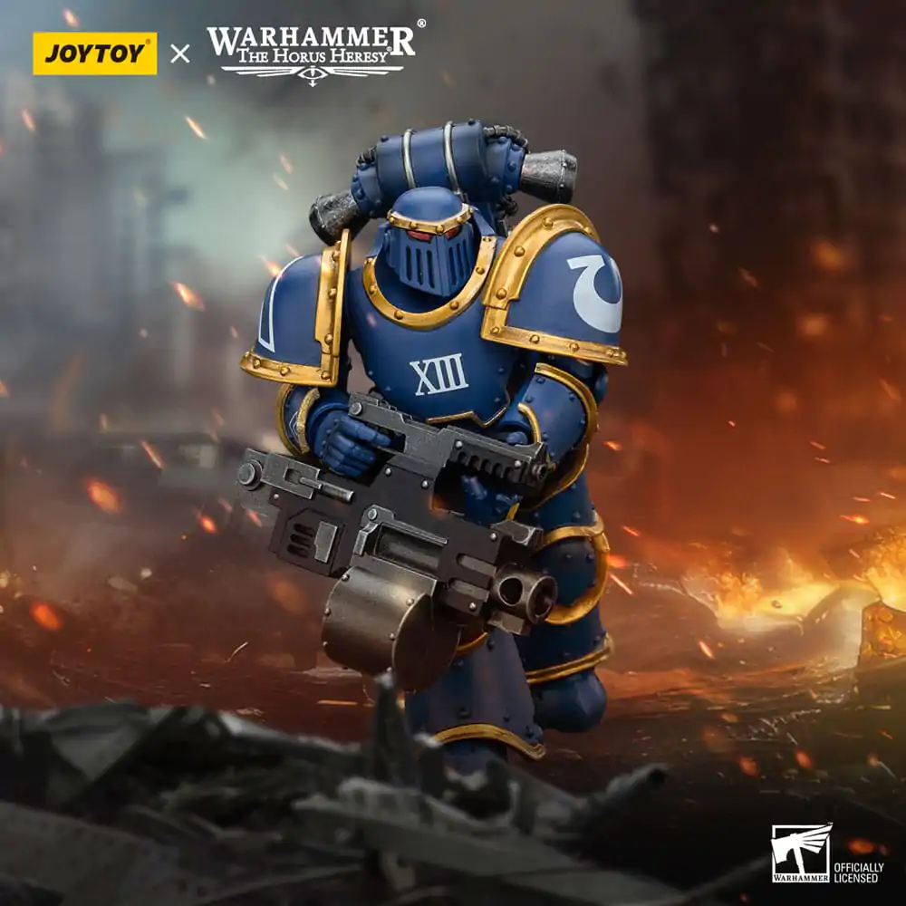 Warhammer The Horus Heresy Actionfigur 1/18 Ultramarines Legion MKIII Tactical Support Squad Legionary with Heavy Bolter 12 cm termékfotó