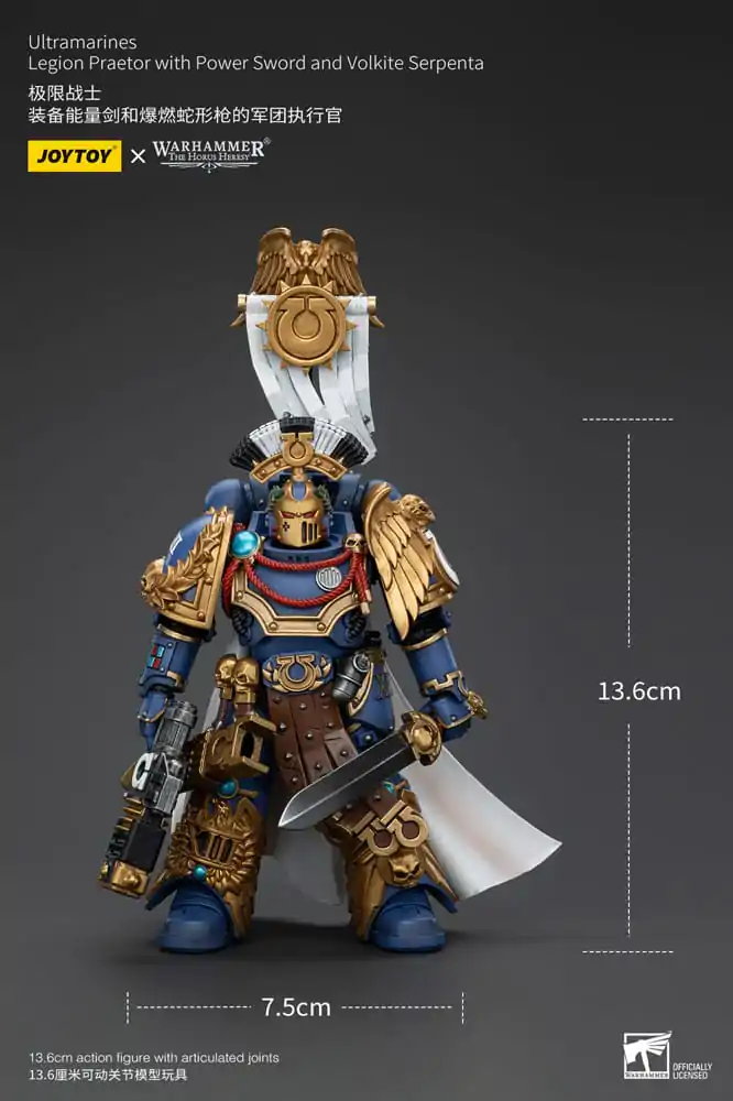 Warhammer The Horus Heresy Actionfigur 1/18 Ultramarines Legion Praetor with Power Sword and Volkite Serpenta 12 cm termékfotó