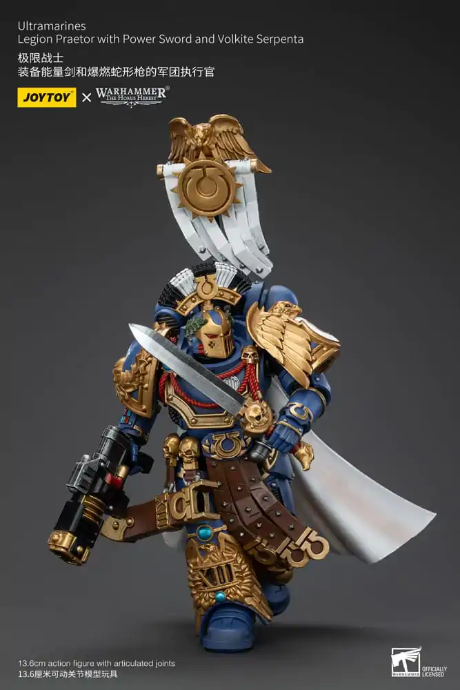 Warhammer The Horus Heresy Actionfigur 1/18 Ultramarines Legion Praetor with Power Sword and Volkite Serpenta 12 cm termékfotó