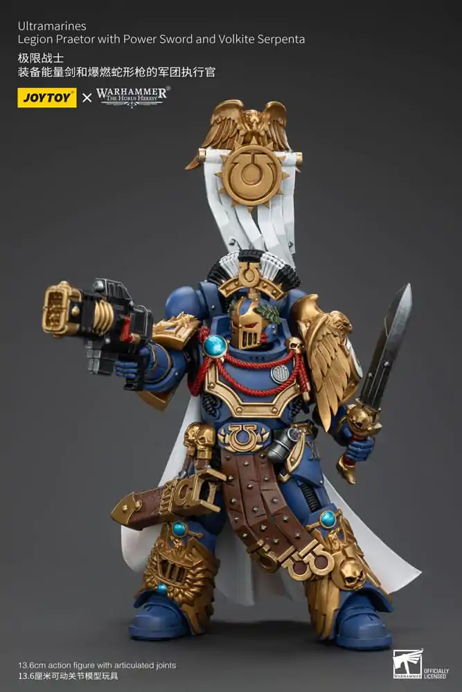 Warhammer The Horus Heresy Actionfigur 1/18 Ultramarines Legion Praetor with Power Sword and Volkite Serpenta 12 cm termékfotó