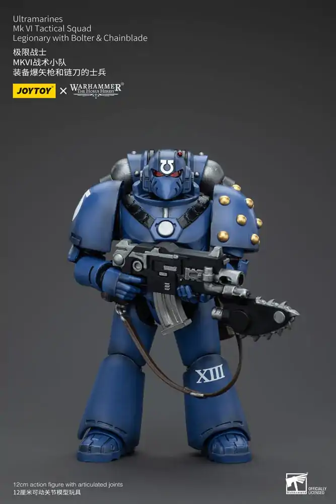 Warhammer The Horus Heresy Actionfigur 1/18 Ultramarines MK VI Tactical Squad Legionary with Bolter & Chainblade 12 cm termékfotó