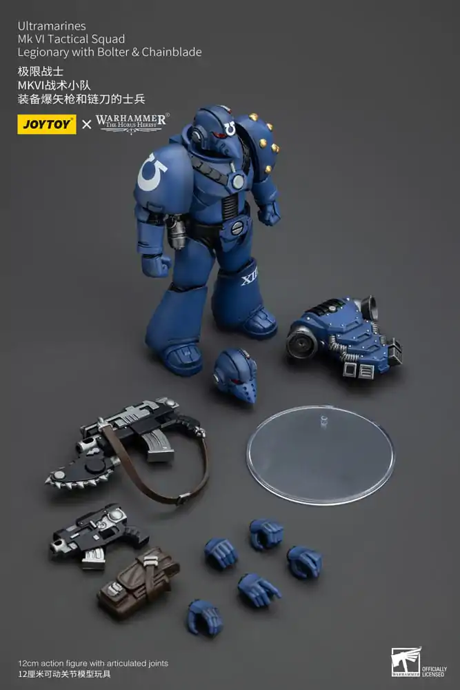 Warhammer The Horus Heresy Actionfigur 1/18 Ultramarines MK VI Tactical Squad Legionary with Bolter & Chainblade 12 cm termékfotó