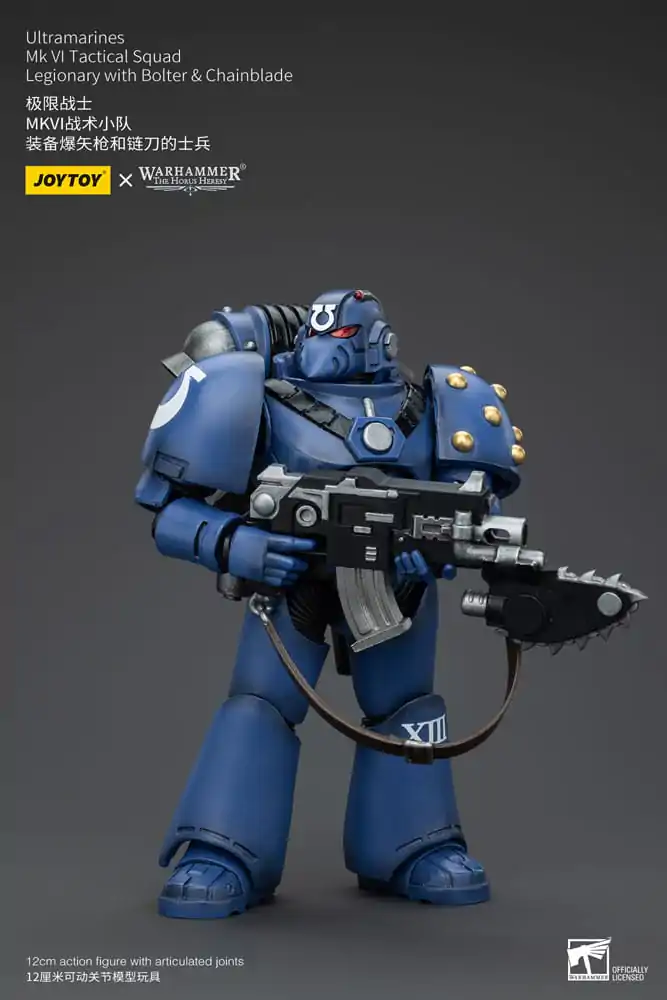 Warhammer The Horus Heresy Actionfigur 1/18 Ultramarines MK VI Tactical Squad Legionary with Bolter & Chainblade 12 cm termékfotó