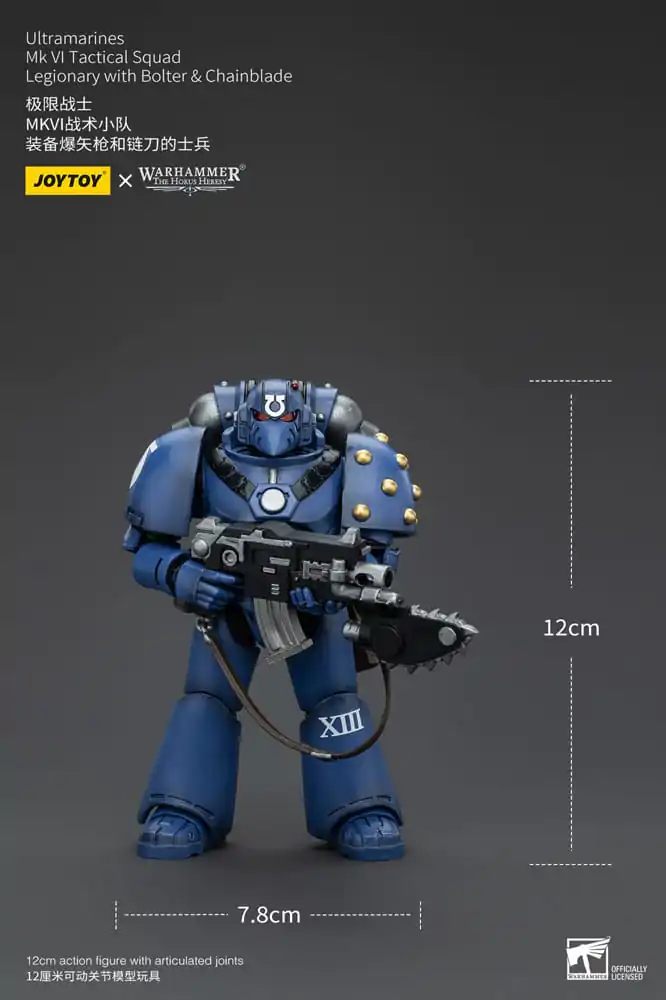 Warhammer The Horus Heresy Actionfigur 1/18 Ultramarines MK VI Tactical Squad Legionary with Bolter & Chainblade 12 cm termékfotó