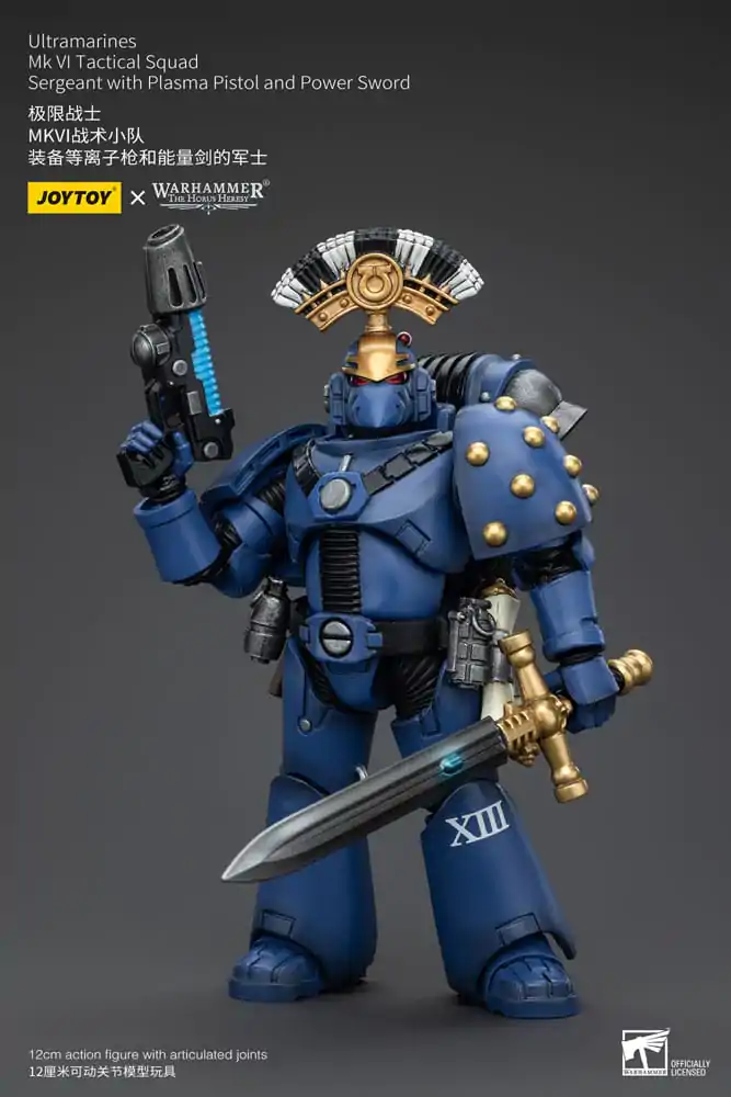 Warhammer The Horus Heresy Actionfigur 1/18 Ultramarines MK VI Tactical Squad Sergeant with Plasma Pistol and Power Sword 12 cm termékfotó