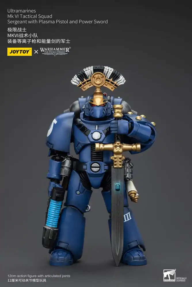 Warhammer The Horus Heresy Actionfigur 1/18 Ultramarines MK VI Tactical Squad Sergeant with Plasma Pistol and Power Sword 12 cm termékfotó