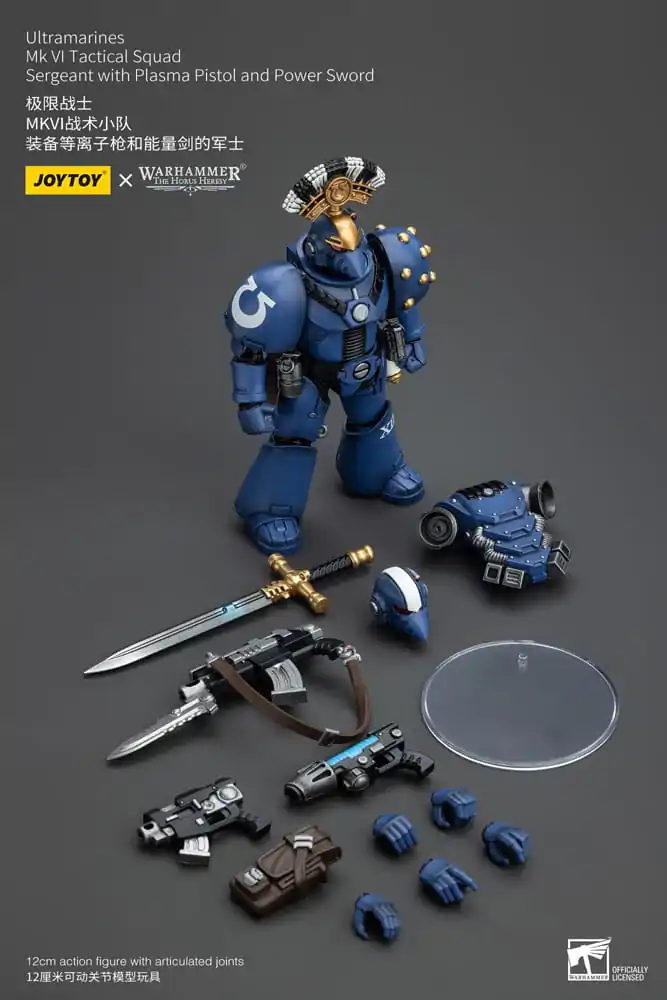 Warhammer The Horus Heresy Actionfigur 1/18 Ultramarines MK VI Tactical Squad Sergeant with Plasma Pistol and Power Sword 12 cm termékfotó