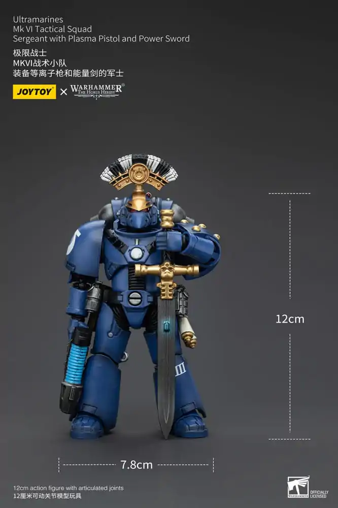 Warhammer The Horus Heresy Actionfigur 1/18 Ultramarines MK VI Tactical Squad Sergeant with Plasma Pistol and Power Sword 12 cm termékfotó