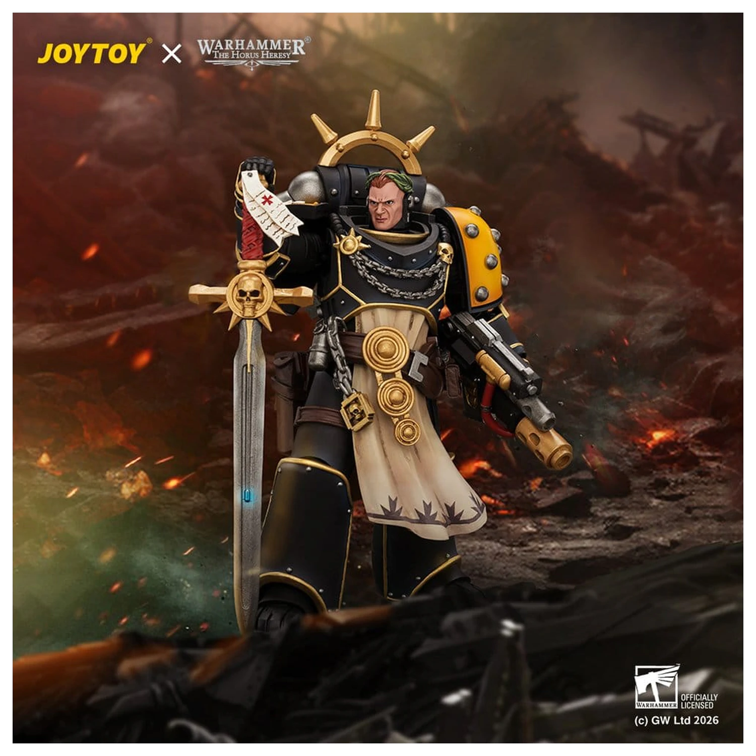 Warhammer The Horus Heresy Figur Champion Consul Imperial Fists 12 cm Produktfoto
