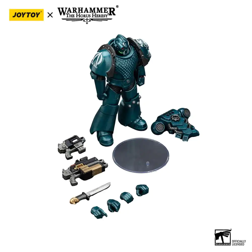 Warhammer The Horus Heresy Actionfigur Alpha Legion Head hunter With Banestrike Combi-Bolter And Power Dagger 20 cm Produktfoto