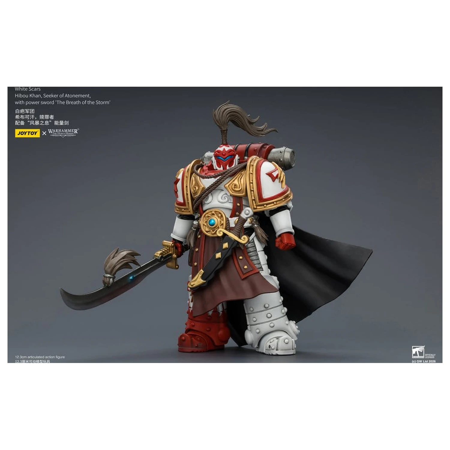 Warhammer The Horus Heresy Actionfigur White Scars Hibou Khan, Seeker of Atonement 12 cm Produktfoto