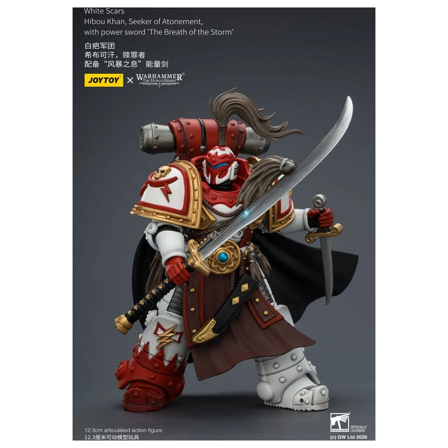 Warhammer The Horus Heresy Actionfigur White Scars Hibou Khan, Seeker of Atonement 12 cm Produktfoto