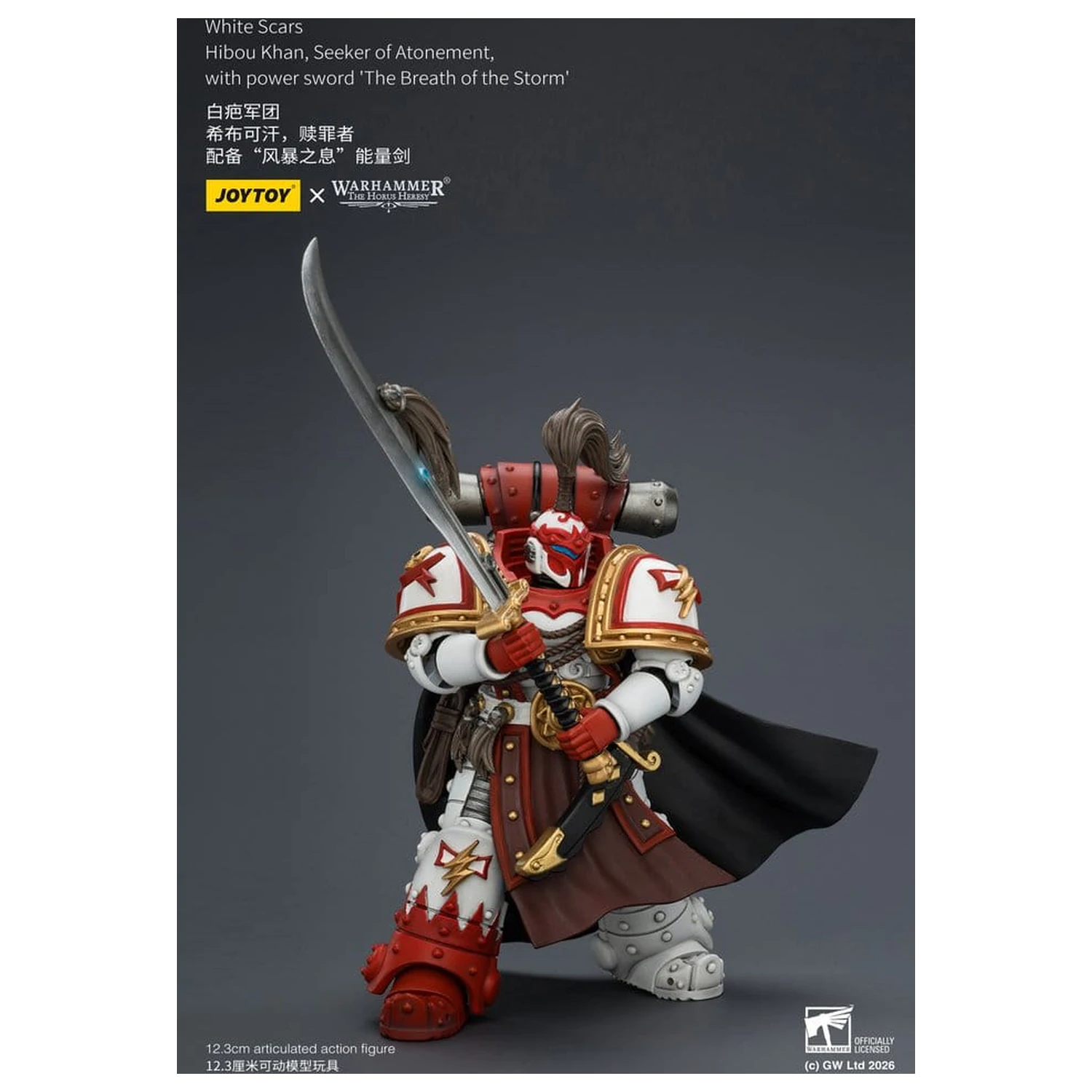 Warhammer The Horus Heresy Actionfigur White Scars Hibou Khan, Seeker of Atonement 12 cm Produktfoto