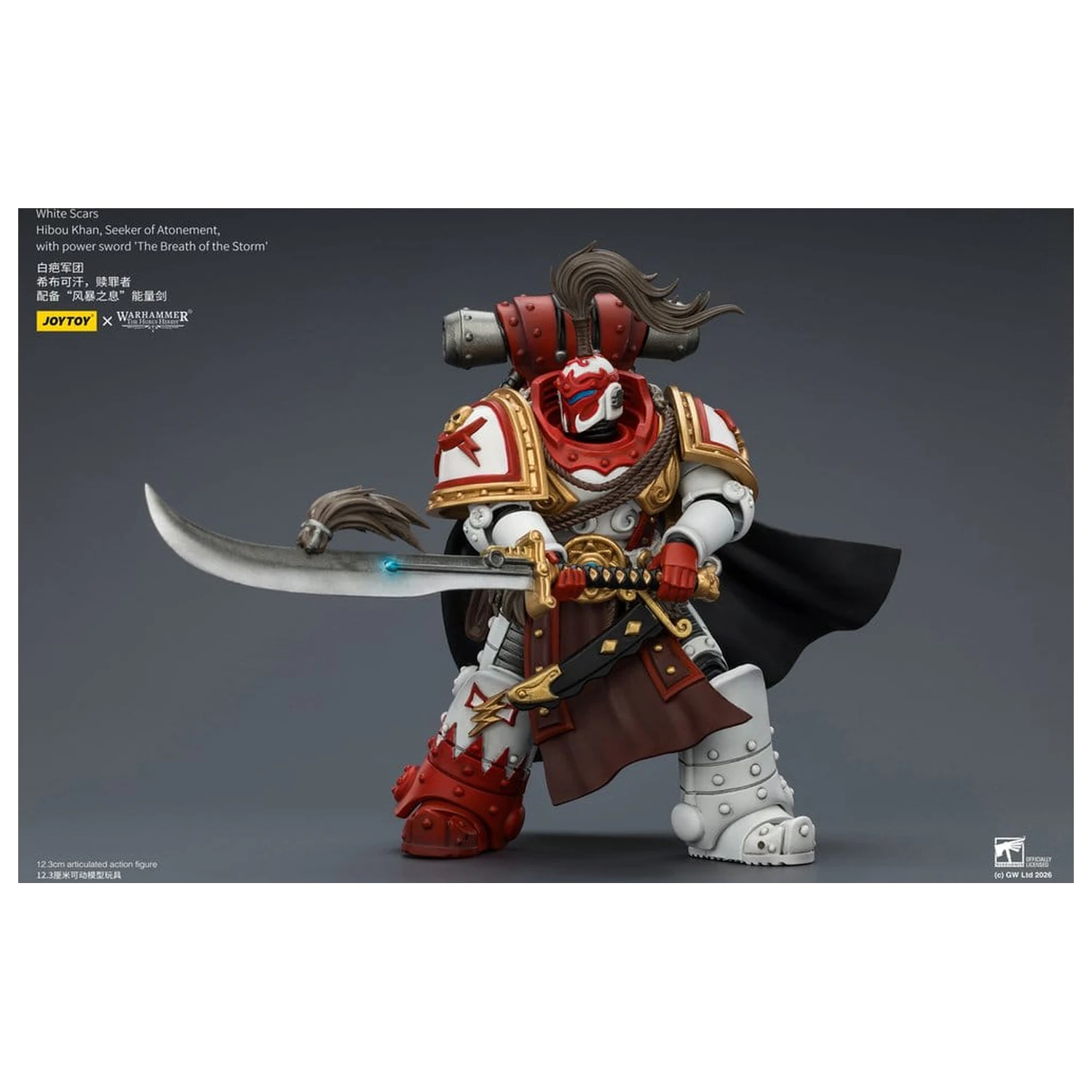 Warhammer The Horus Heresy Actionfigur White Scars Hibou Khan, Seeker of Atonement 12 cm Produktfoto