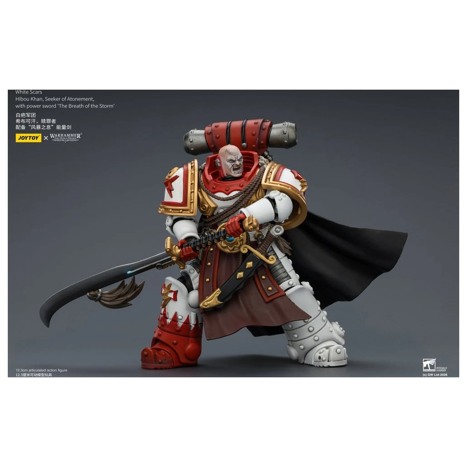Warhammer The Horus Heresy Actionfigur White Scars Hibou Khan, Seeker of Atonement 12 cm Produktfoto