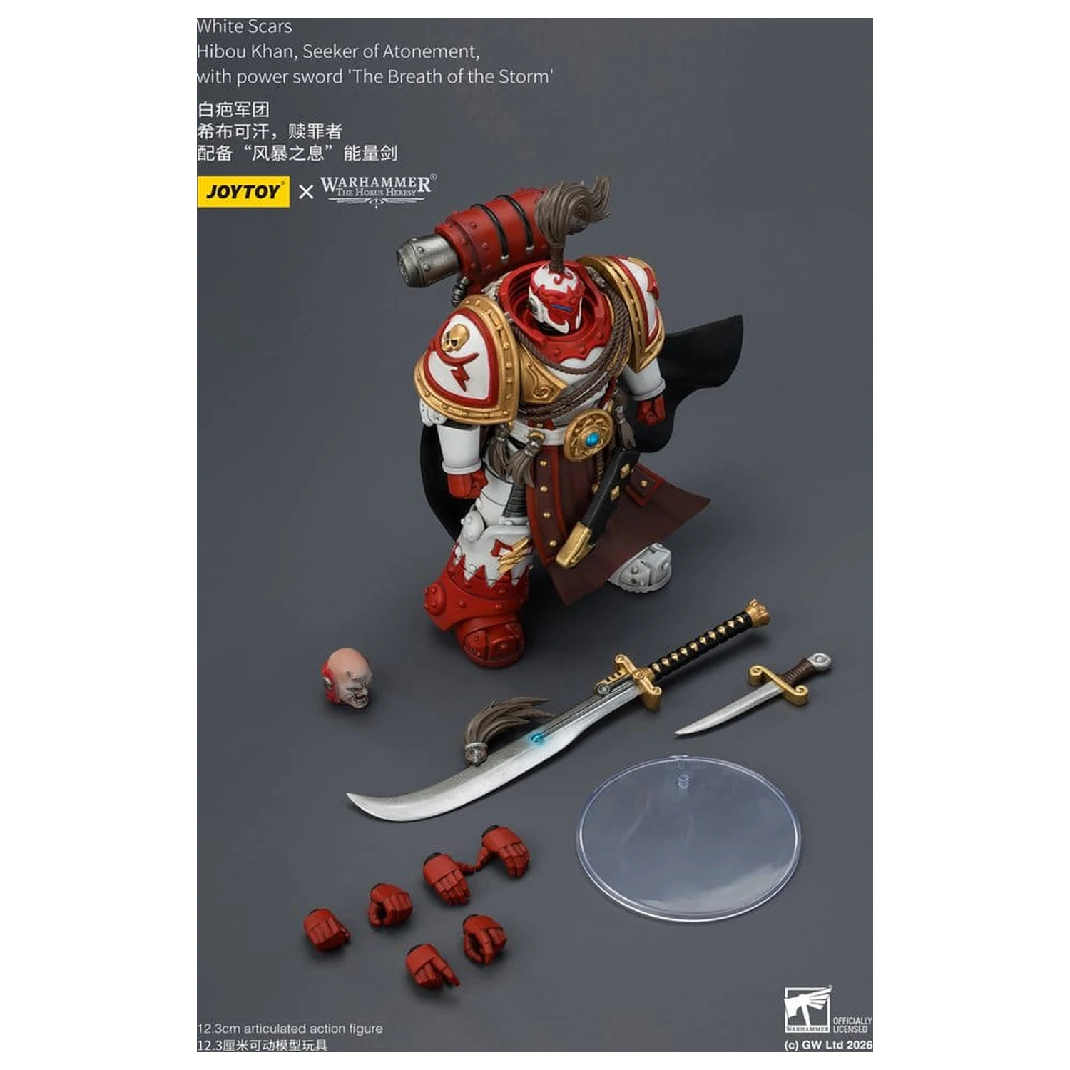 Warhammer The Horus Heresy Actionfigur White Scars Hibou Khan, Seeker of Atonement 12 cm Produktfoto
