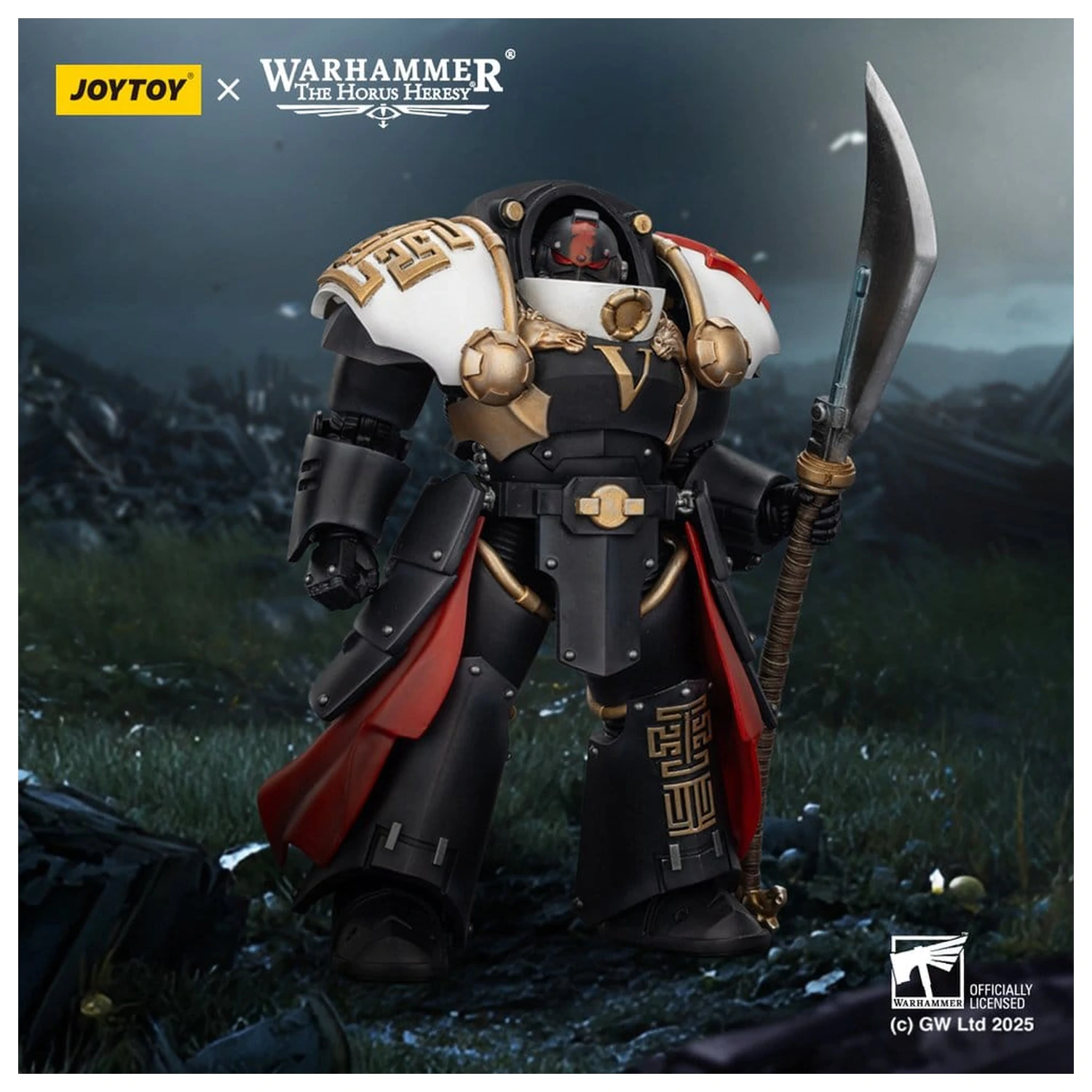 Warhammer The Horus Heresy Actionfigur White Scars Ebon Keshig Terminator 1 with Power Glaive 13 cm Produktfoto