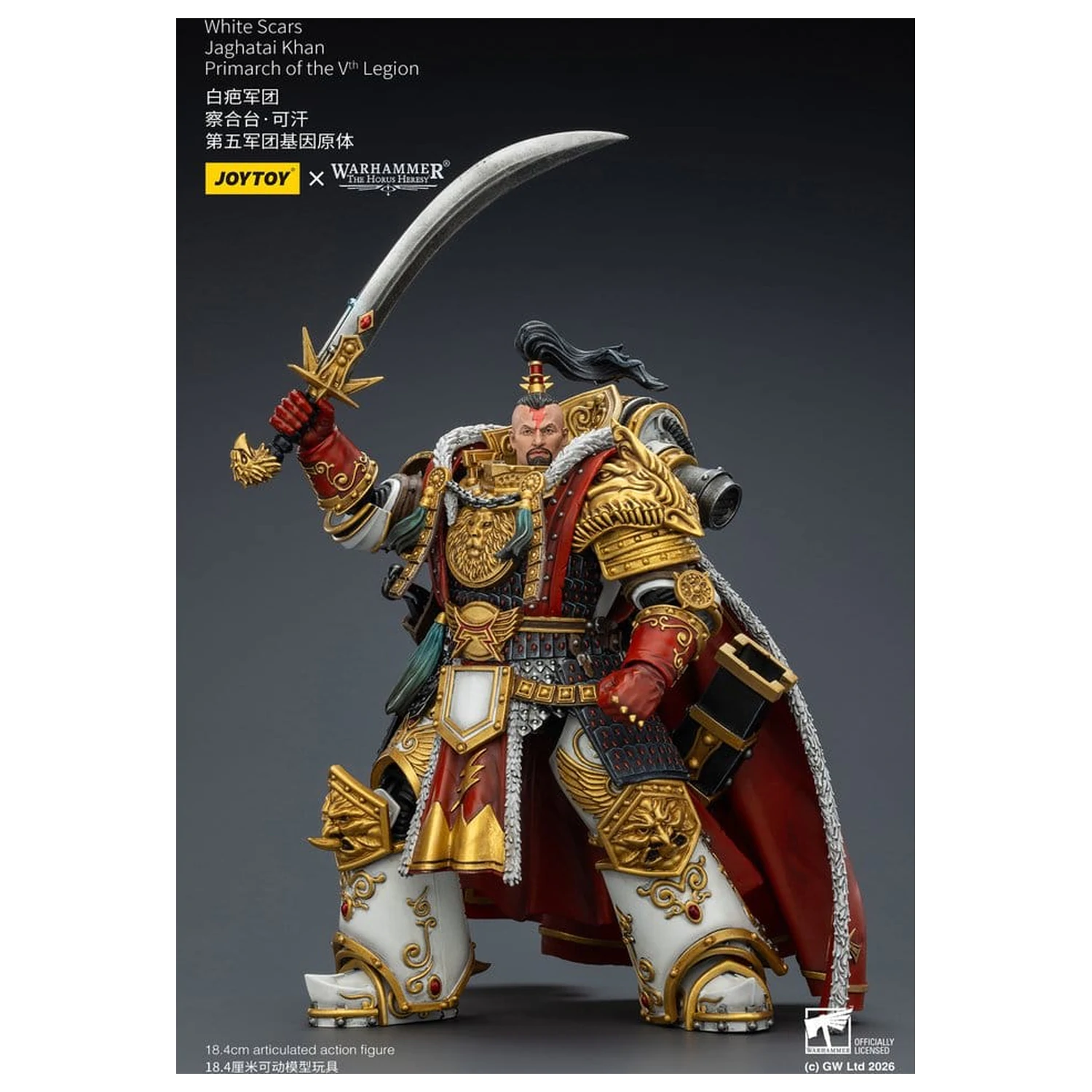 Warhammer The Horus Heresy Actionfigur White Scars Jaghatai Khan Primarch of the Vth Legion 19 cm Produktfoto