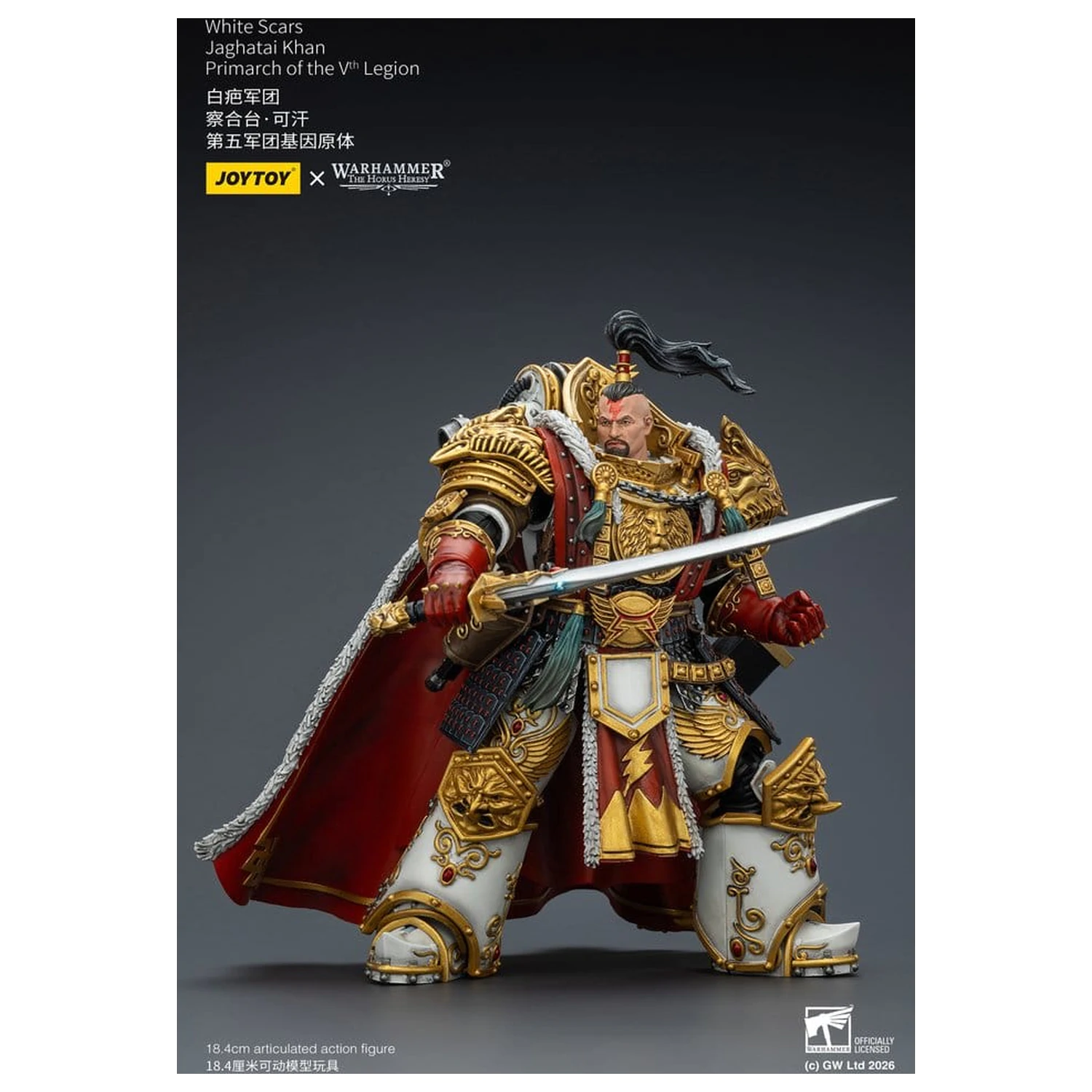 Warhammer The Horus Heresy Actionfigur White Scars Jaghatai Khan Primarch of the Vth Legion 19 cm Produktfoto