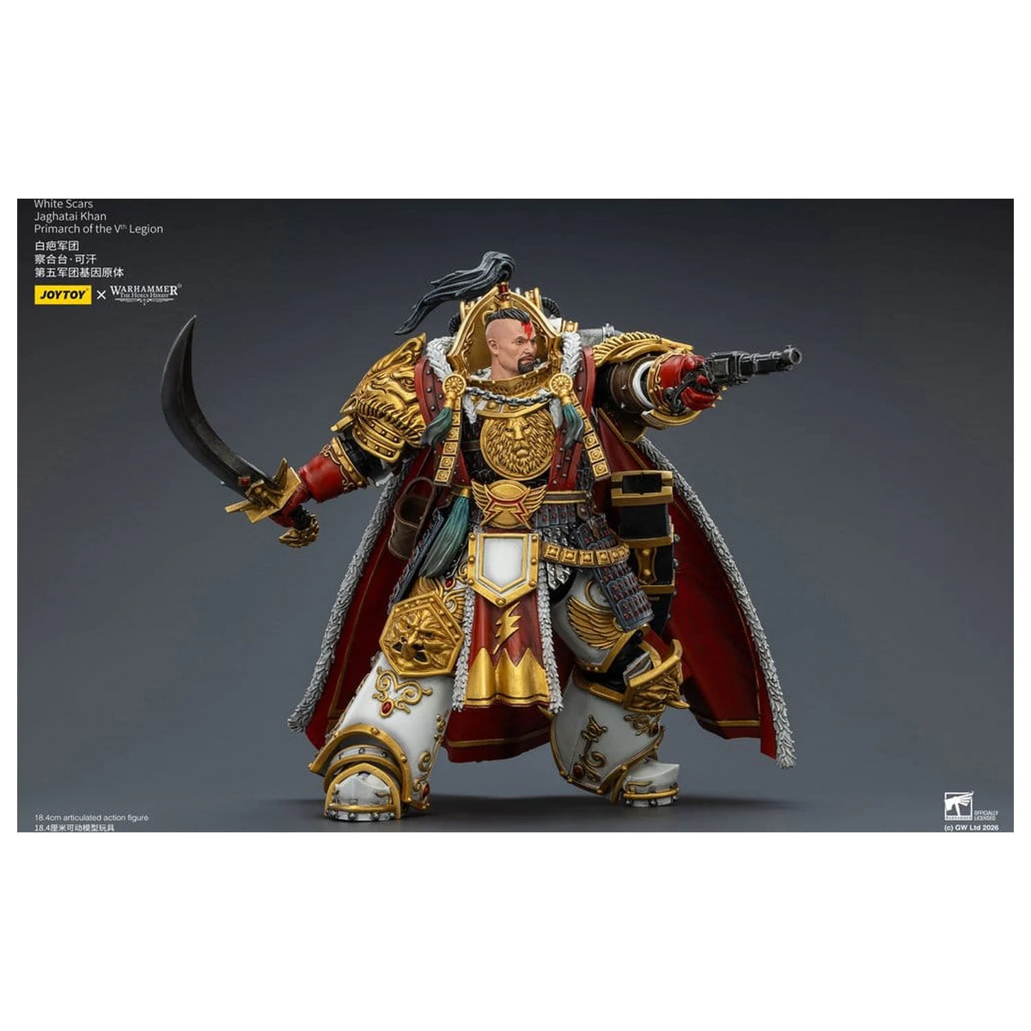 Warhammer The Horus Heresy Actionfigur White Scars Jaghatai Khan Primarch of the Vth Legion 19 cm Produktfoto