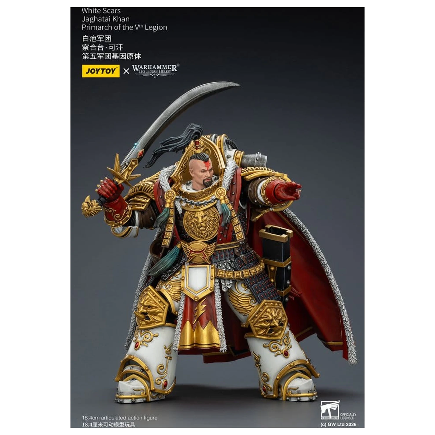 Warhammer The Horus Heresy Actionfigur White Scars Jaghatai Khan Primarch of the Vth Legion 19 cm Produktfoto