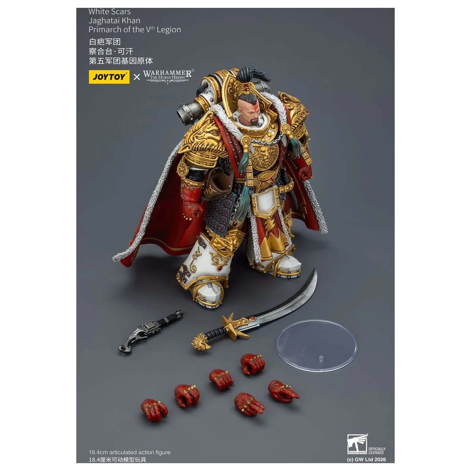 Warhammer The Horus Heresy Actionfigur White Scars Jaghatai Khan Primarch of the Vth Legion 19 cm Produktfoto