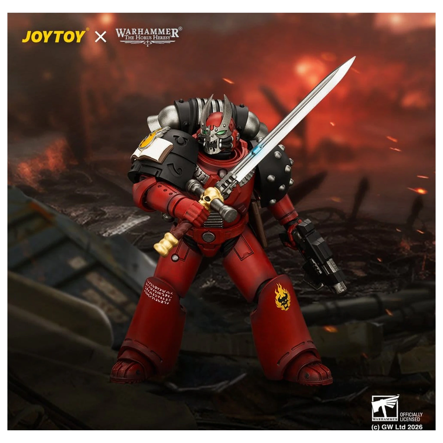 Warhammer The Horus Heresy Word Bearers Figur MkVI Tactical Sergeant 12 cm Produktfoto