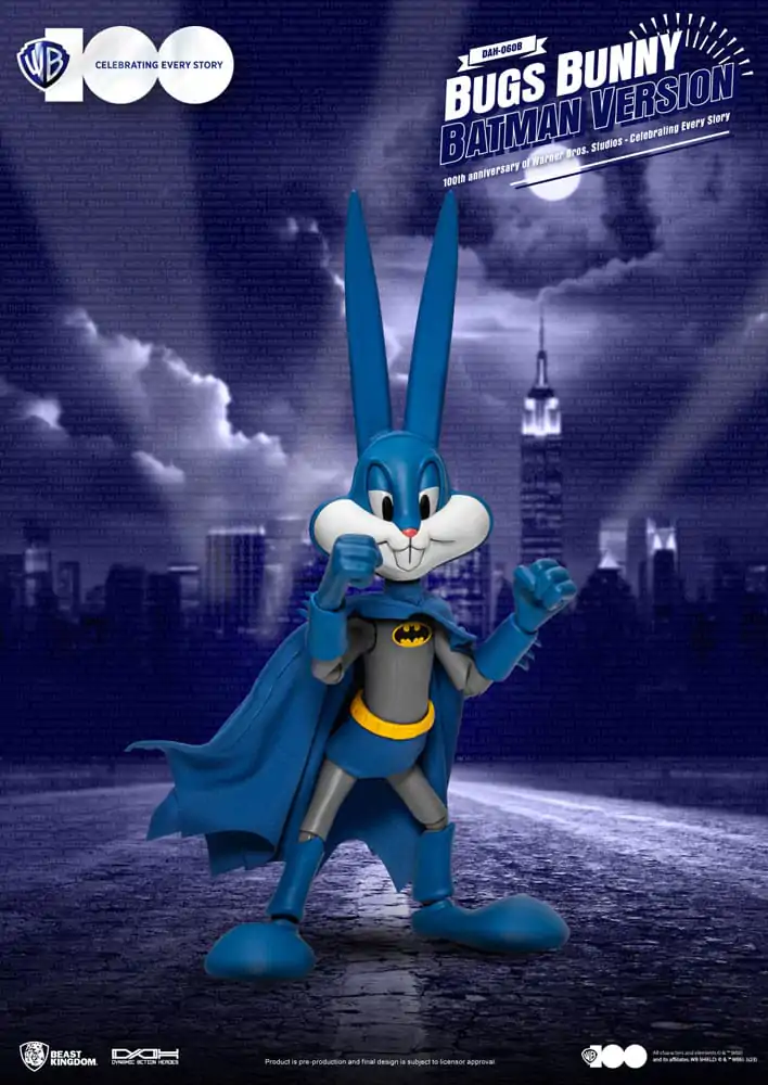 Warner Brothers Dynamic 8ction Heroes Actionfigur 1/9 100th Anniversary of Warner Bros. Studios Bugs Bunny Batman Ver. 17 cm termékfotó