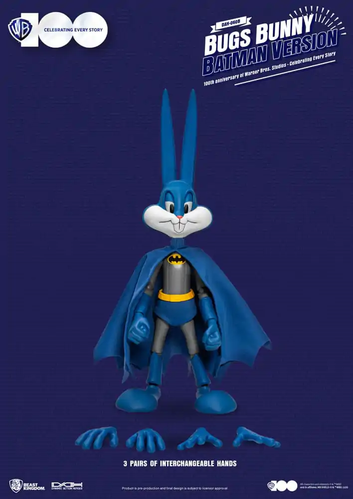 Warner Brothers Dynamic 8ction Heroes Actionfigur 1/9 100th Anniversary of Warner Bros. Studios Bugs Bunny Batman Ver. 17 cm termékfotó