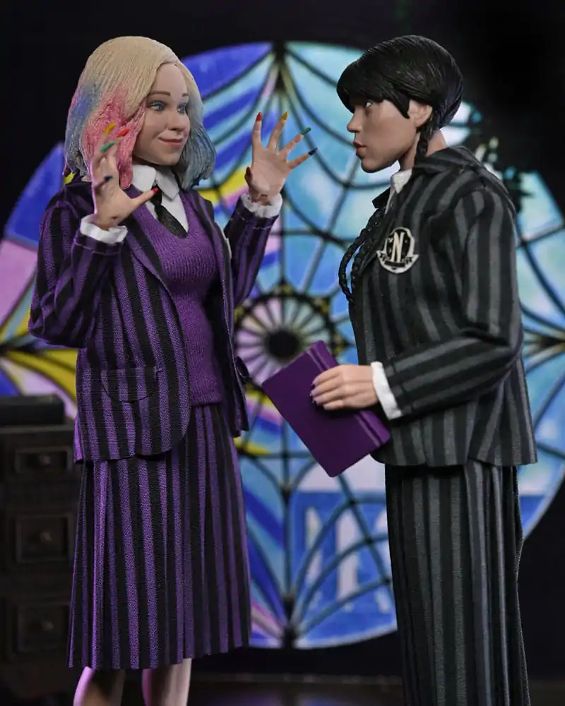 Wednesday Actionfiguren 2er-Pack Wednesday Addams (Nevermore Uniform) und Enid 20 cm Produktfoto