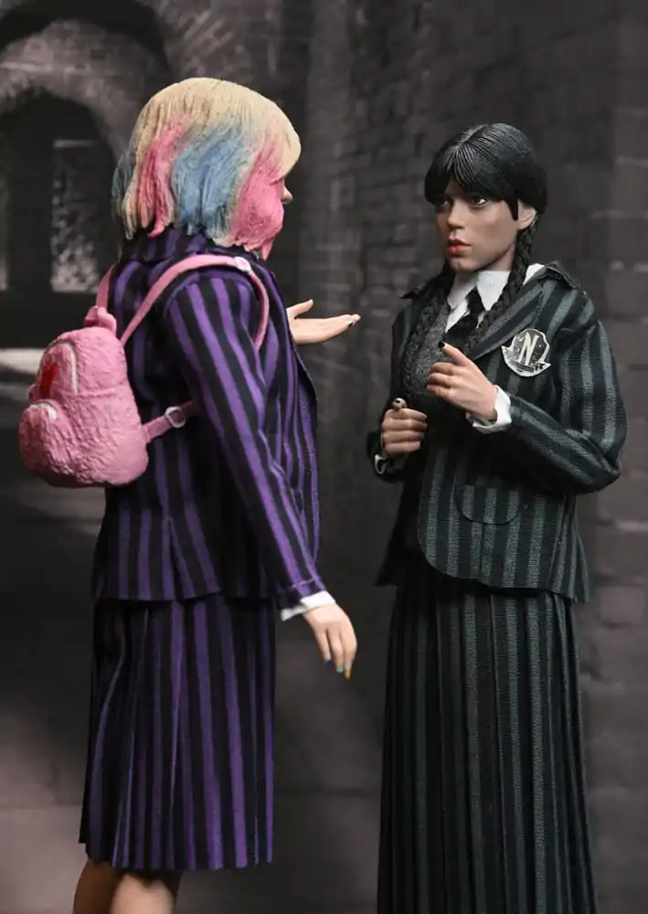 Wednesday Actionfiguren 2er-Pack Wednesday Addams (Nevermore Uniform) und Enid 20 cm Produktfoto
