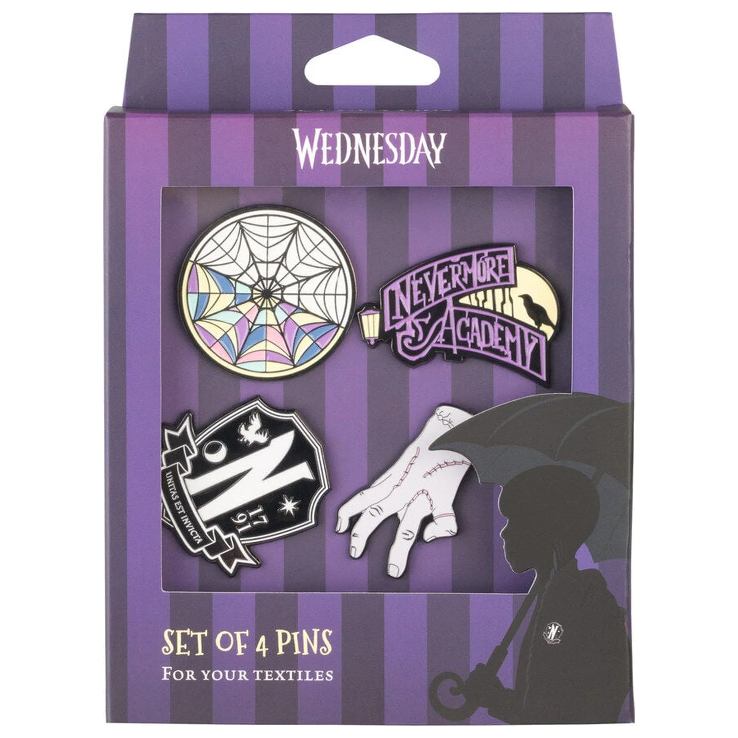Wednesday Set mit 4 Pins Produktfoto