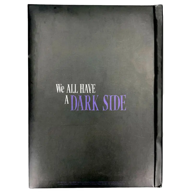 Wednesday Dark Side A5 Notizbuch mit Leuchtfunktion Produktfoto